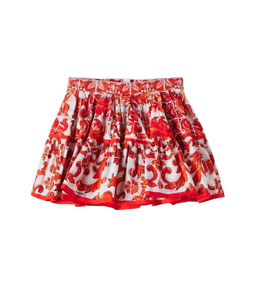 Юбка из майолики Dolce&Gabbana Kids, оранжевый