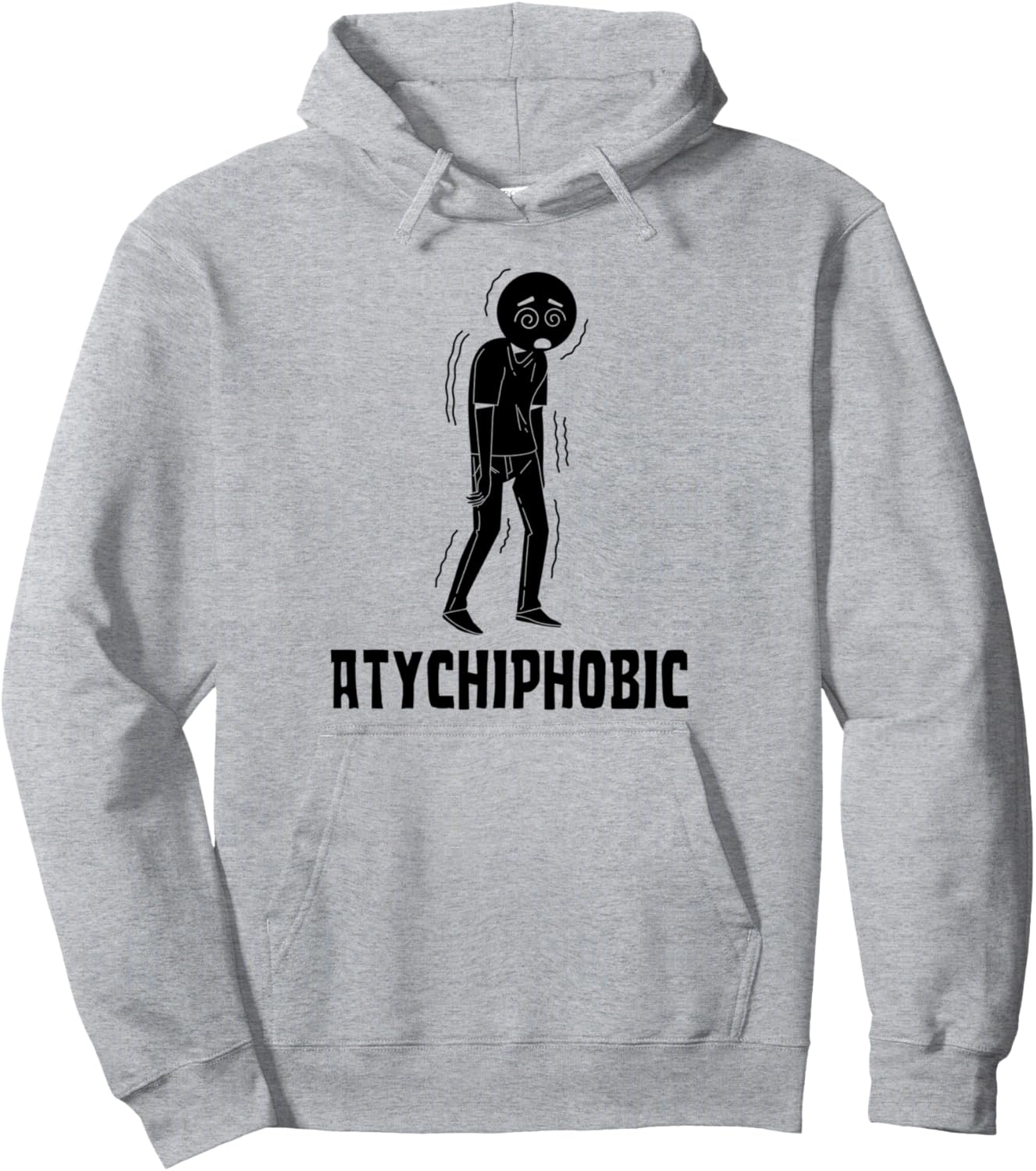 

Худи с графическим изображением атихифобии Atikiphobia Clothes, серый
