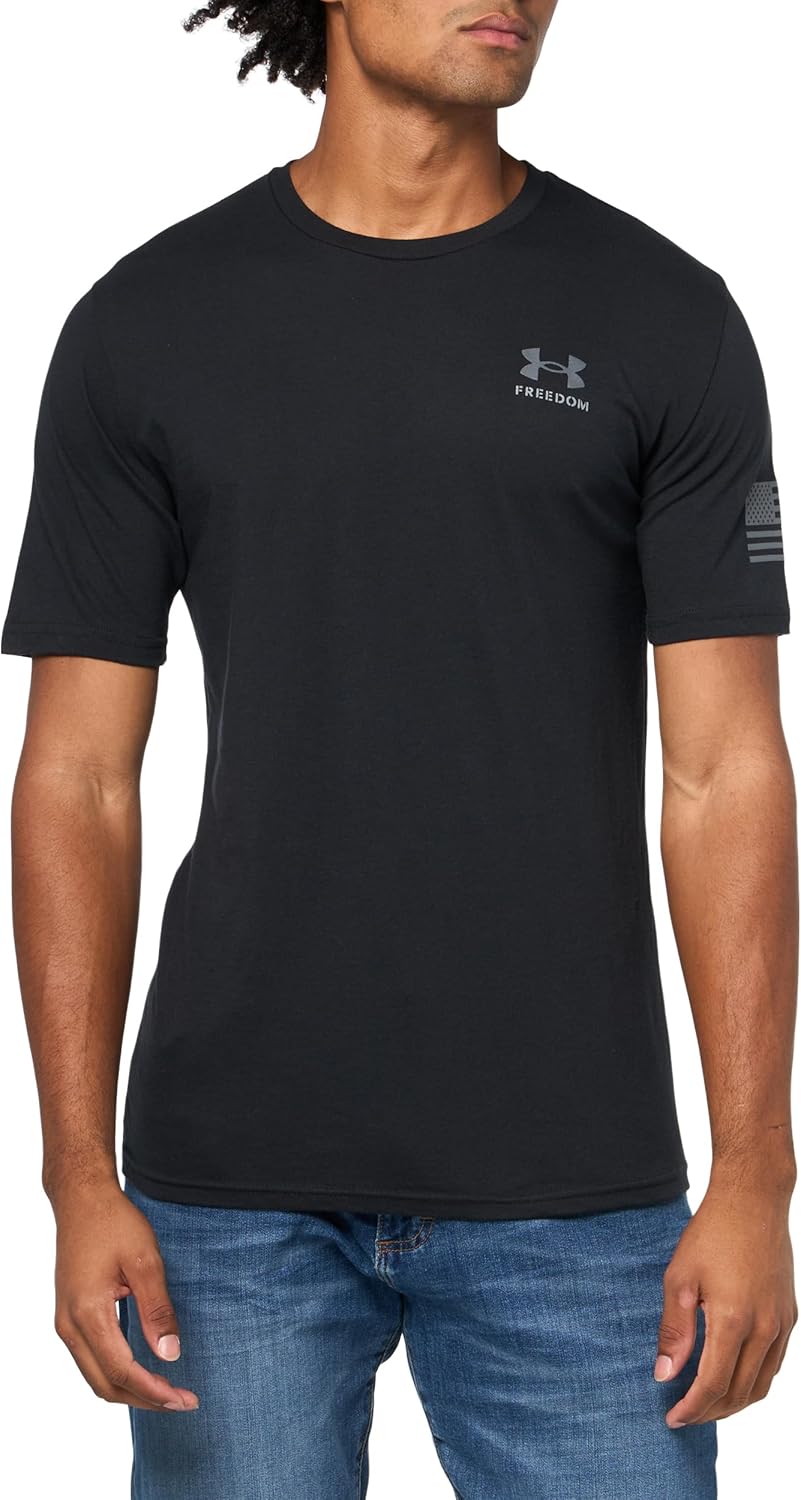 

Футболка с коротким рукавом Under Armour Freedom Graphic, (001) Black/Titan Gray