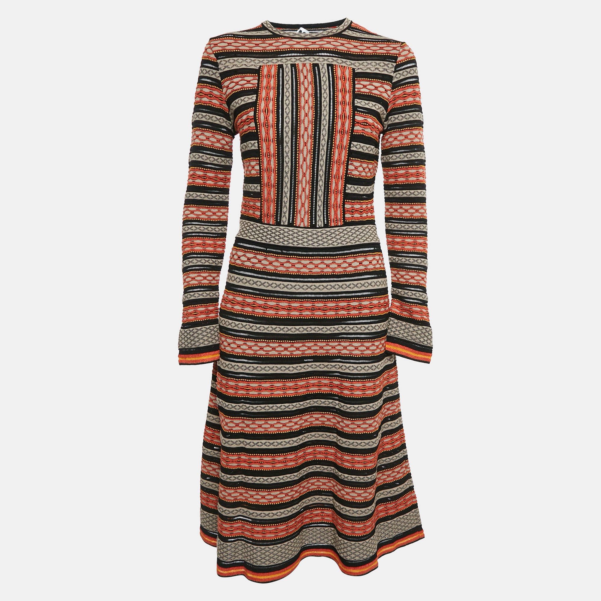 

M Missoni Платье-миди Missoni в разноцветную полоску, трикотажное