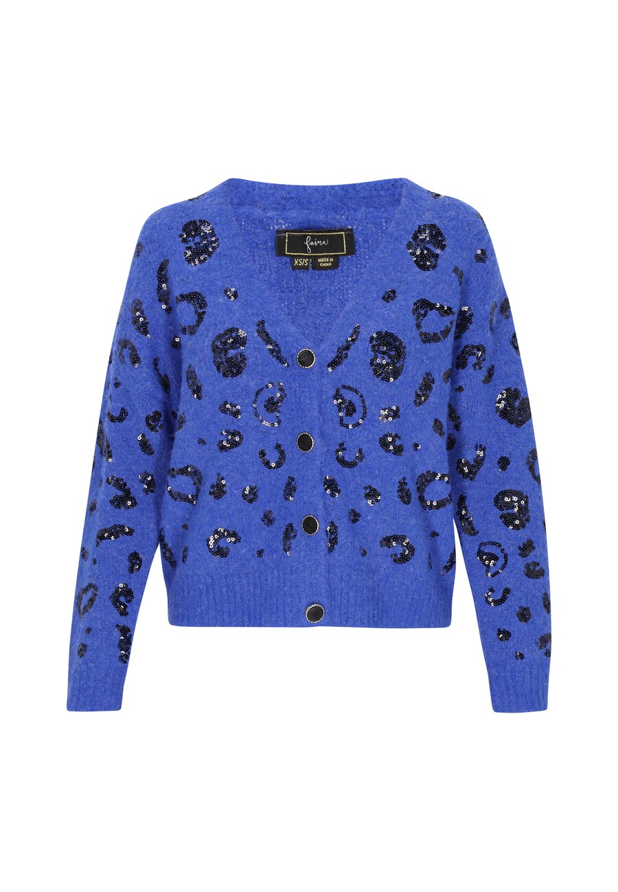 

Вязаный кардиган faina Fashion Look, синий