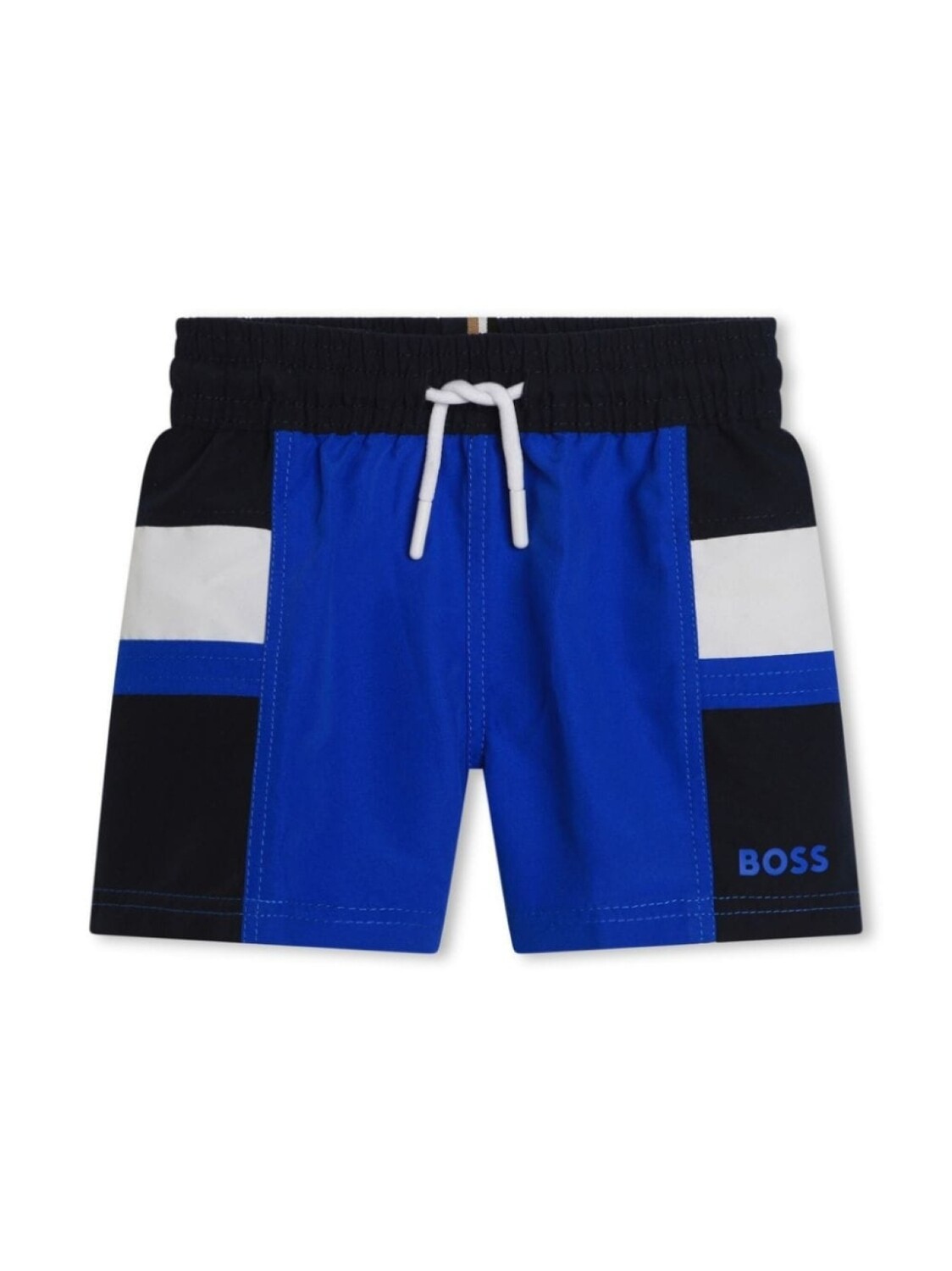 

BOSS Kidswear плавки-шорты в стиле колор-блок с кулиской, синий