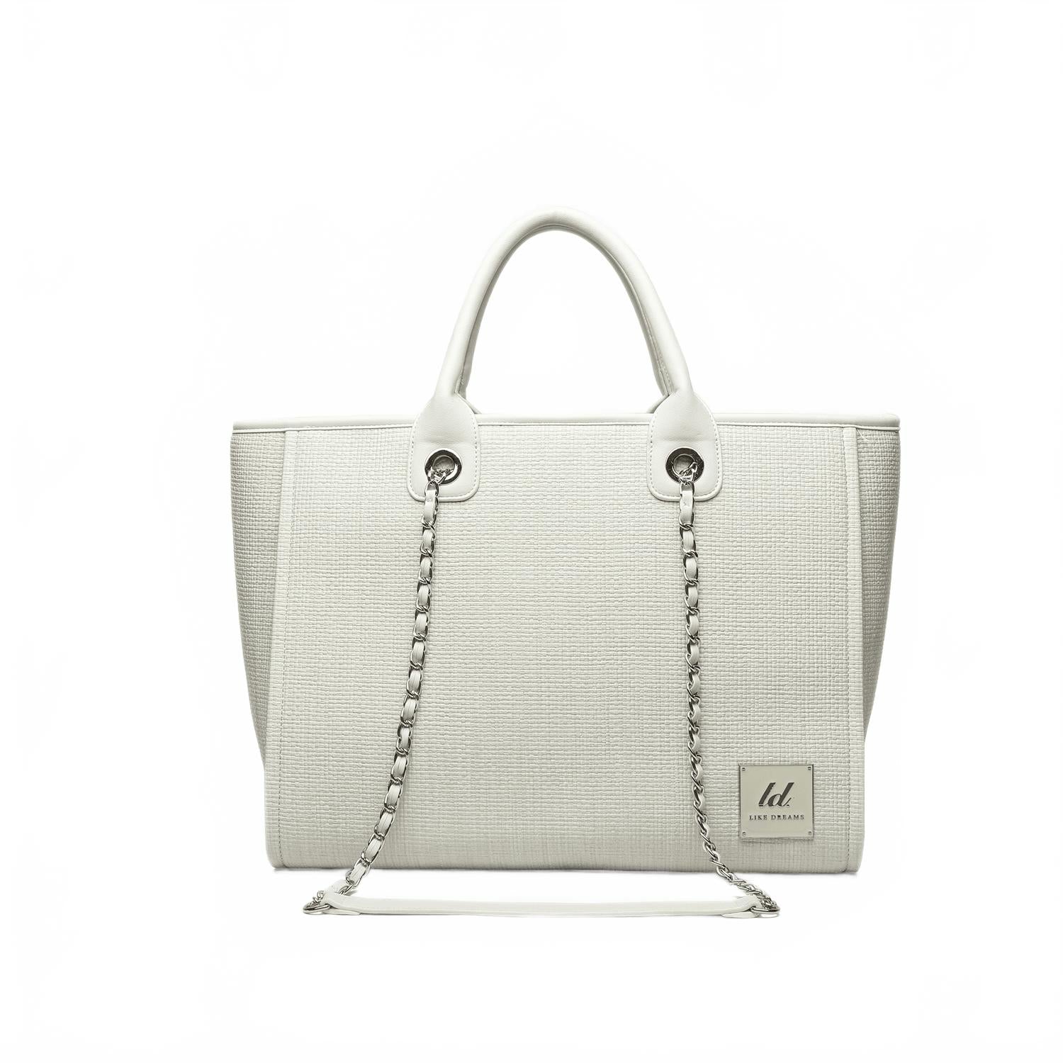 

Женская веганская сумка-шоппер Loyalist в белом цвете Like Dreams