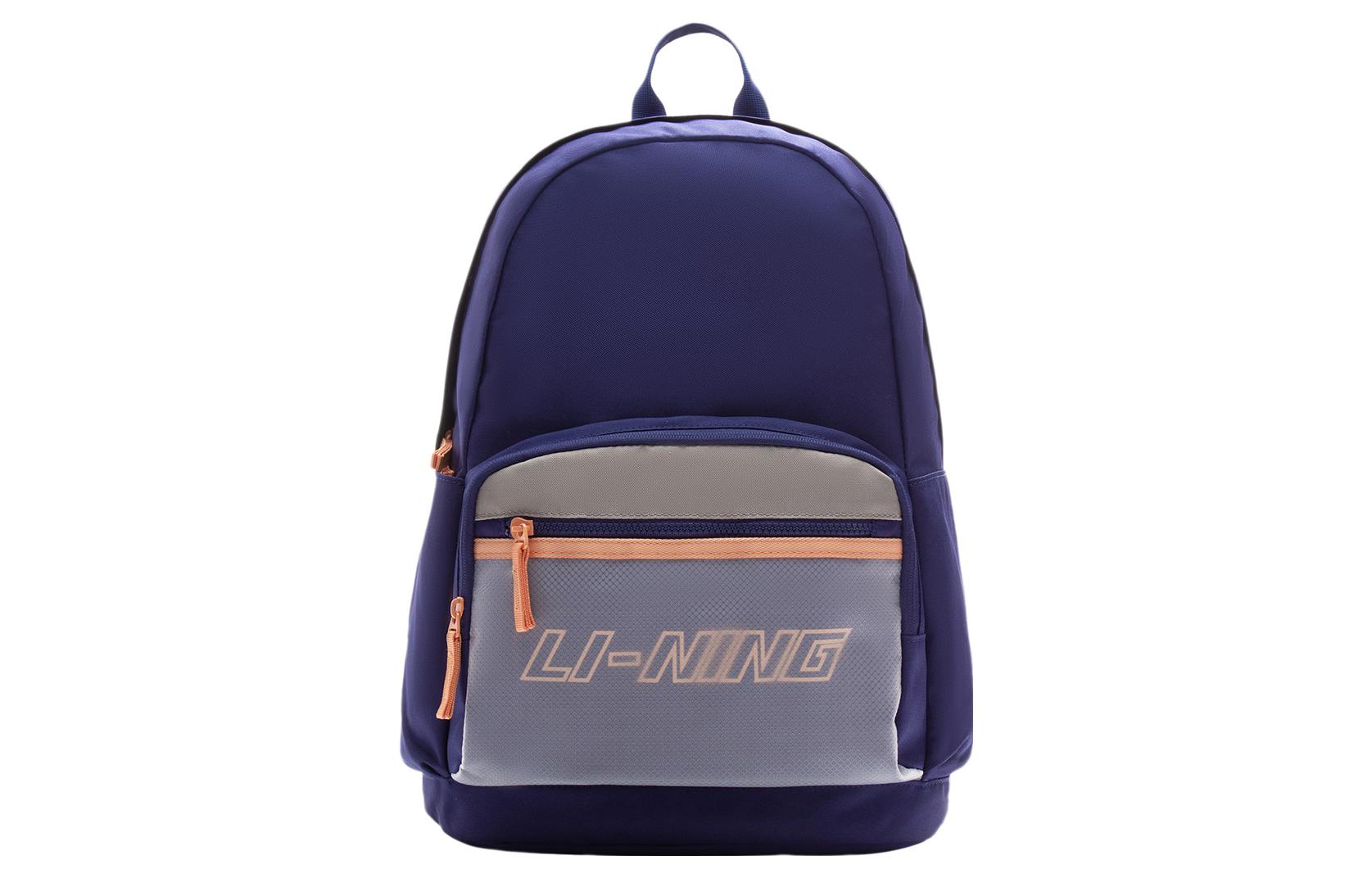 

Тканевый рюкзак LiNing Sports Life Collection, стандартный, унисекс, темно-синий