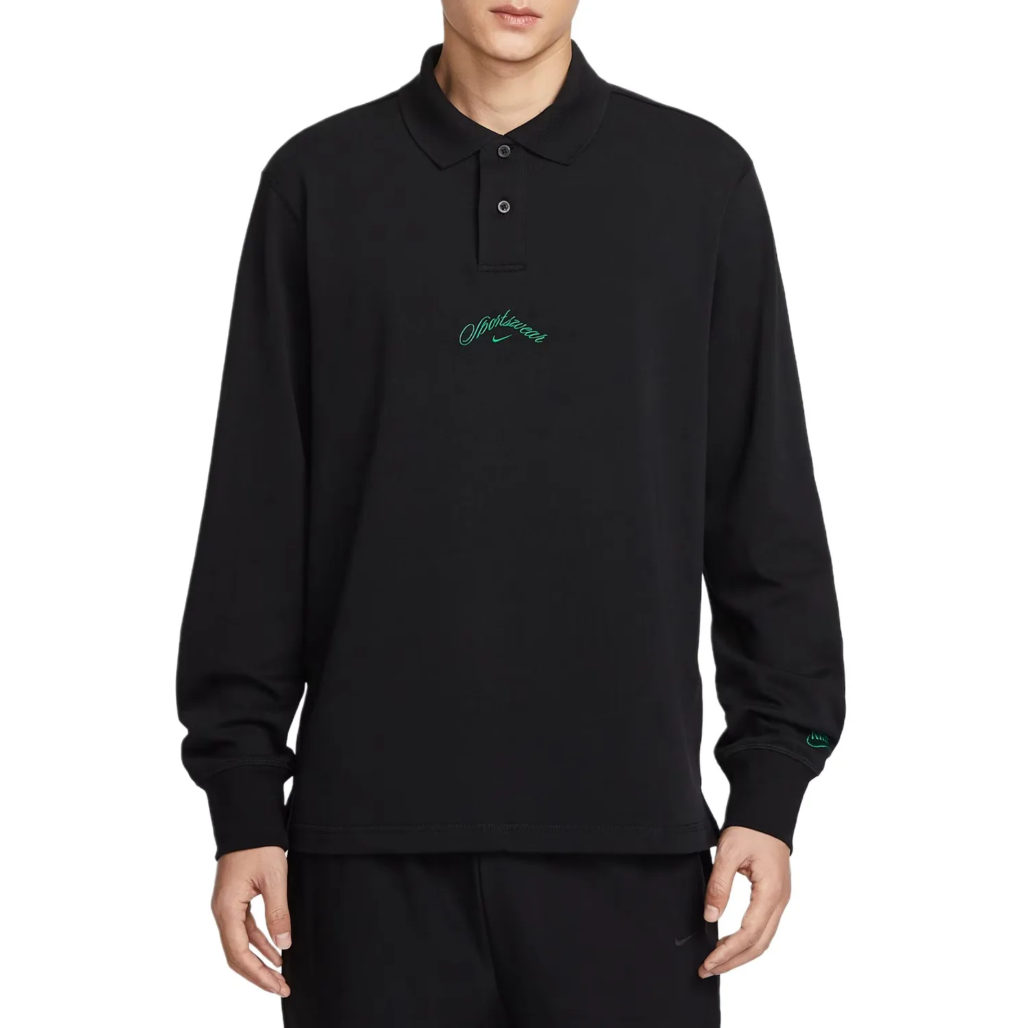 Поло для мужчин Sportswear Club FW25 Nike, Black/Peacock Stone Color