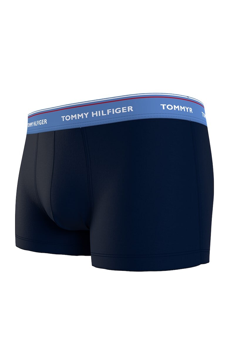 Боксеры с логотипом на поясе - 3 пары Tommy Hilfiger, синий — фото 2