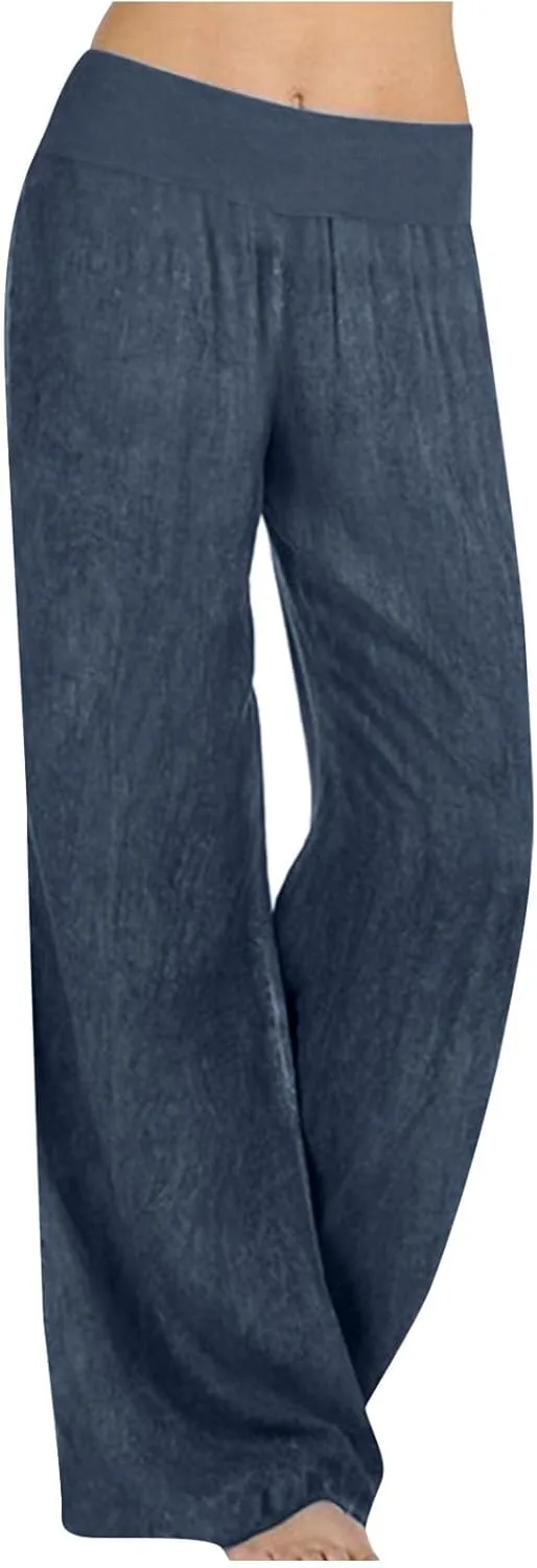 

Джинсовые брюки pull on для женщин casual на высокой резинке Ozmmyan