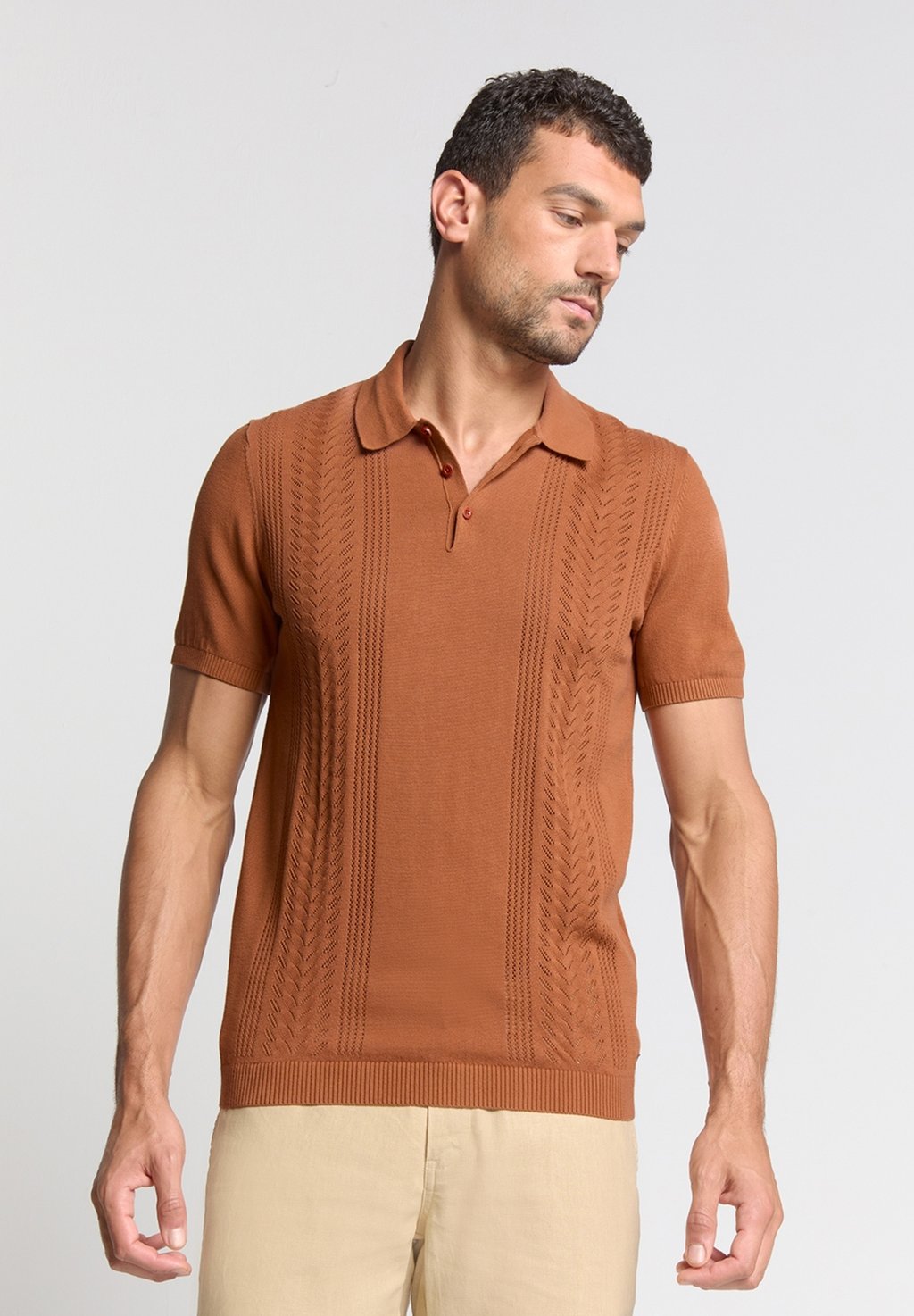

Рубашка поло JACQUARD SHORT SLEEVE NO EXCESS, охра
