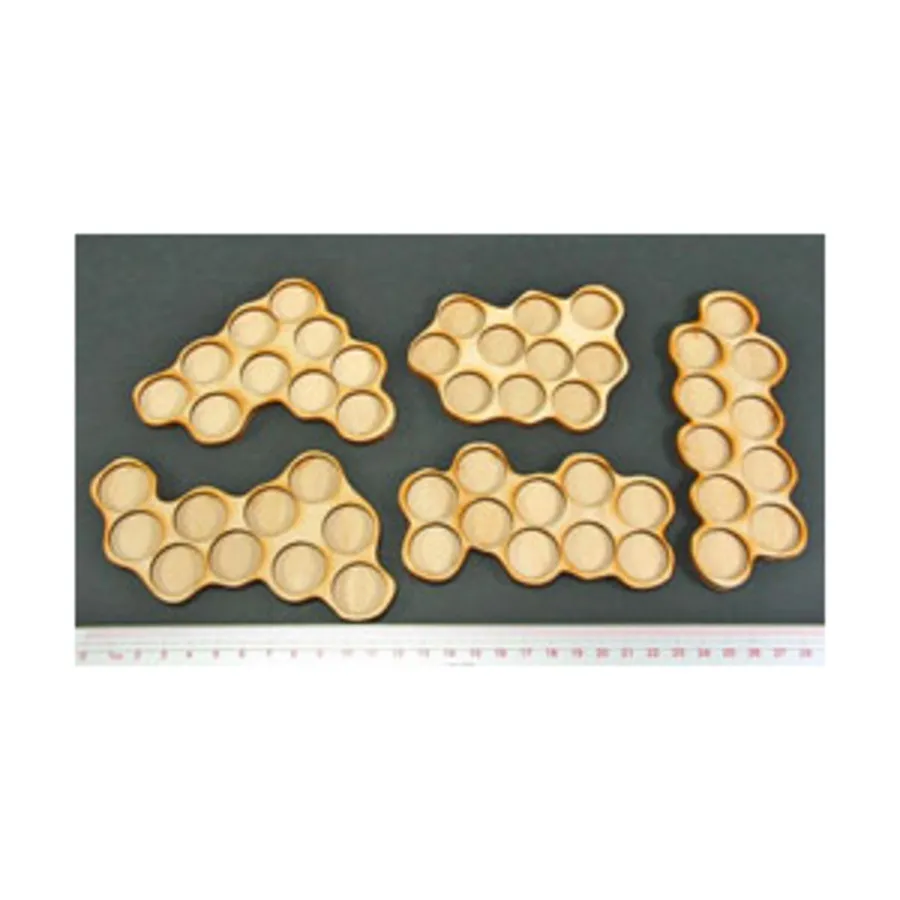 

Подносы Орды — 10 фигурок, круглые подставки 20 мм (5), Miniature Movement Trays - Hordes (Litko Aerosystems)