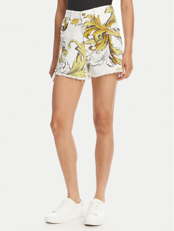 

Джинсовые шорты прямого кроя 78HAD51B Versace Jeans Couture, белый