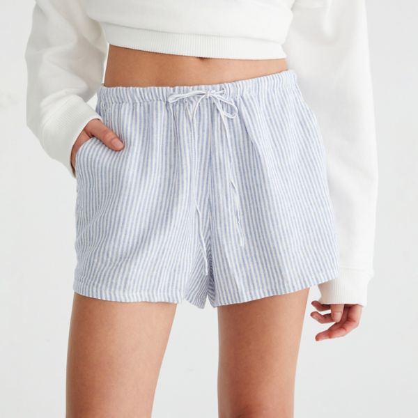 

Детские льняные боксеры в полоску Aeropostale, цвет english manor