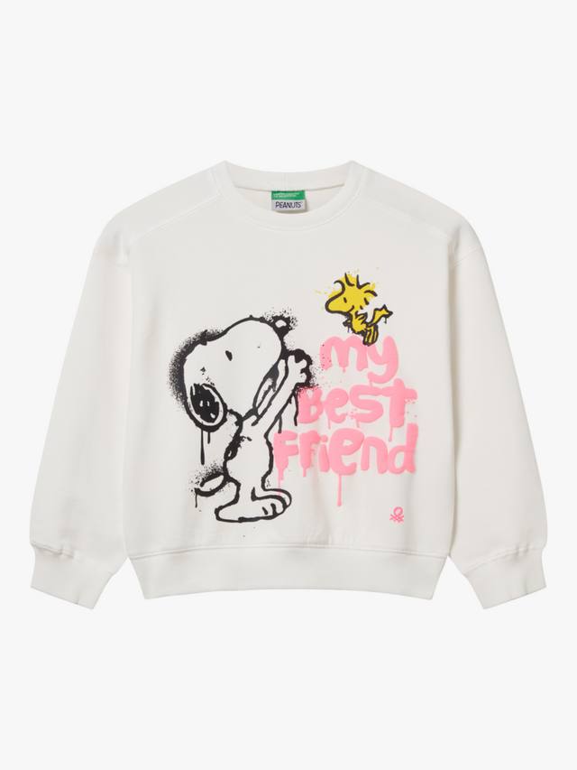 

Детский свитшот с принтом Snoopy из хлопка Benetton, White
