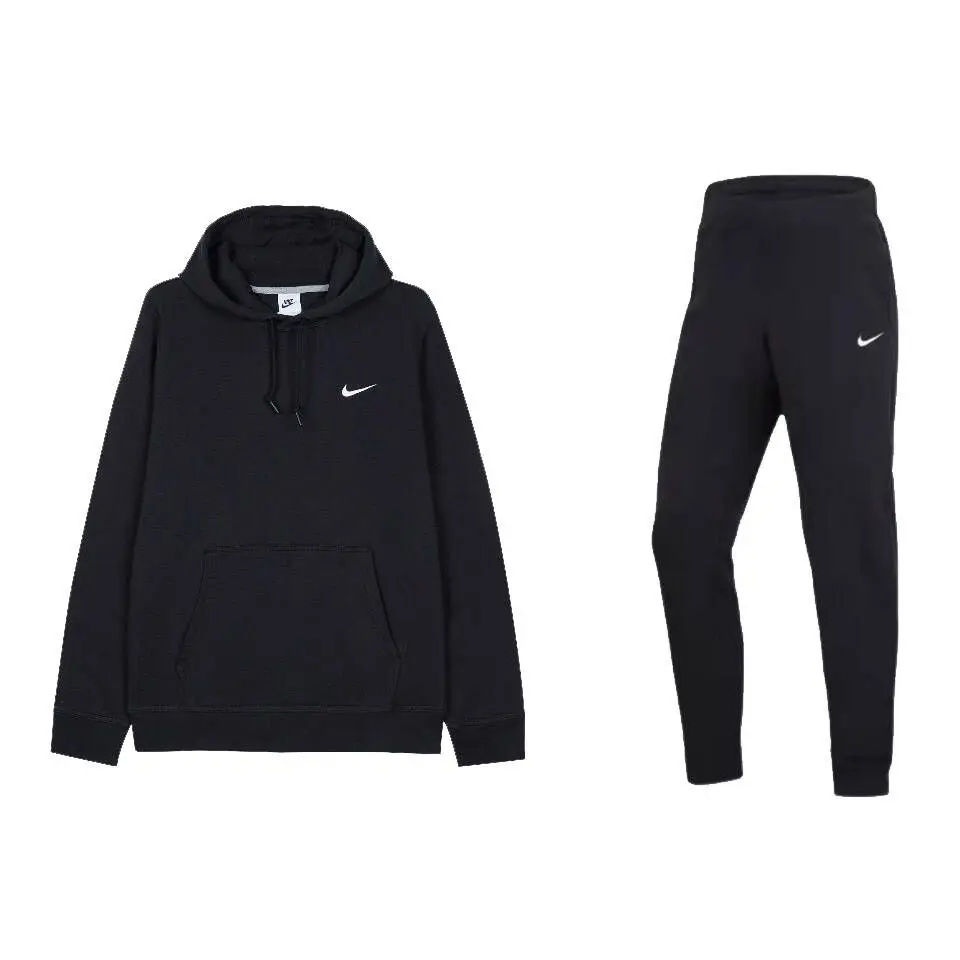

Повседневный спортивный мужской спортивный костюм черный Nike, черный