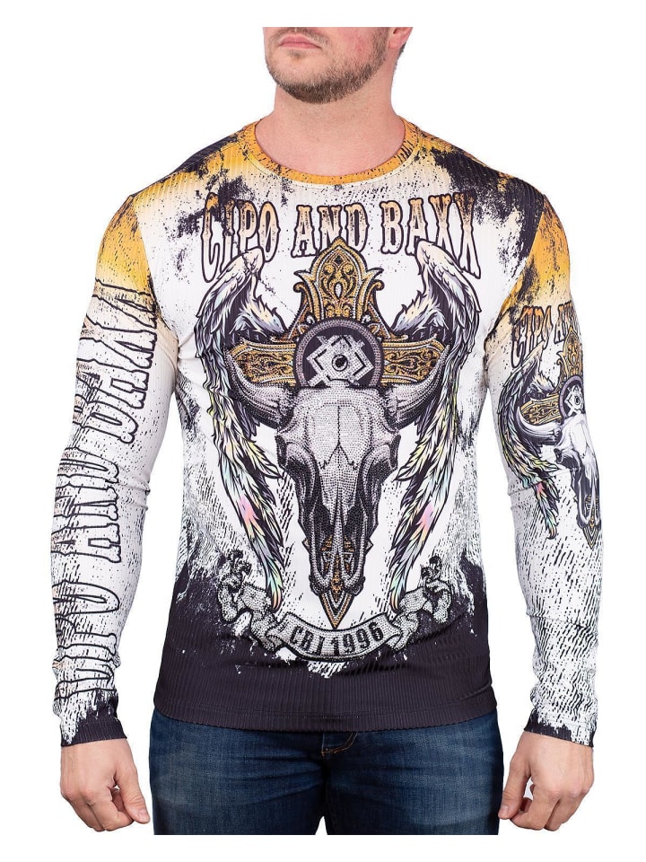 

Cipo & Baxx Рубашка с длинными рукавами бежевого цвета