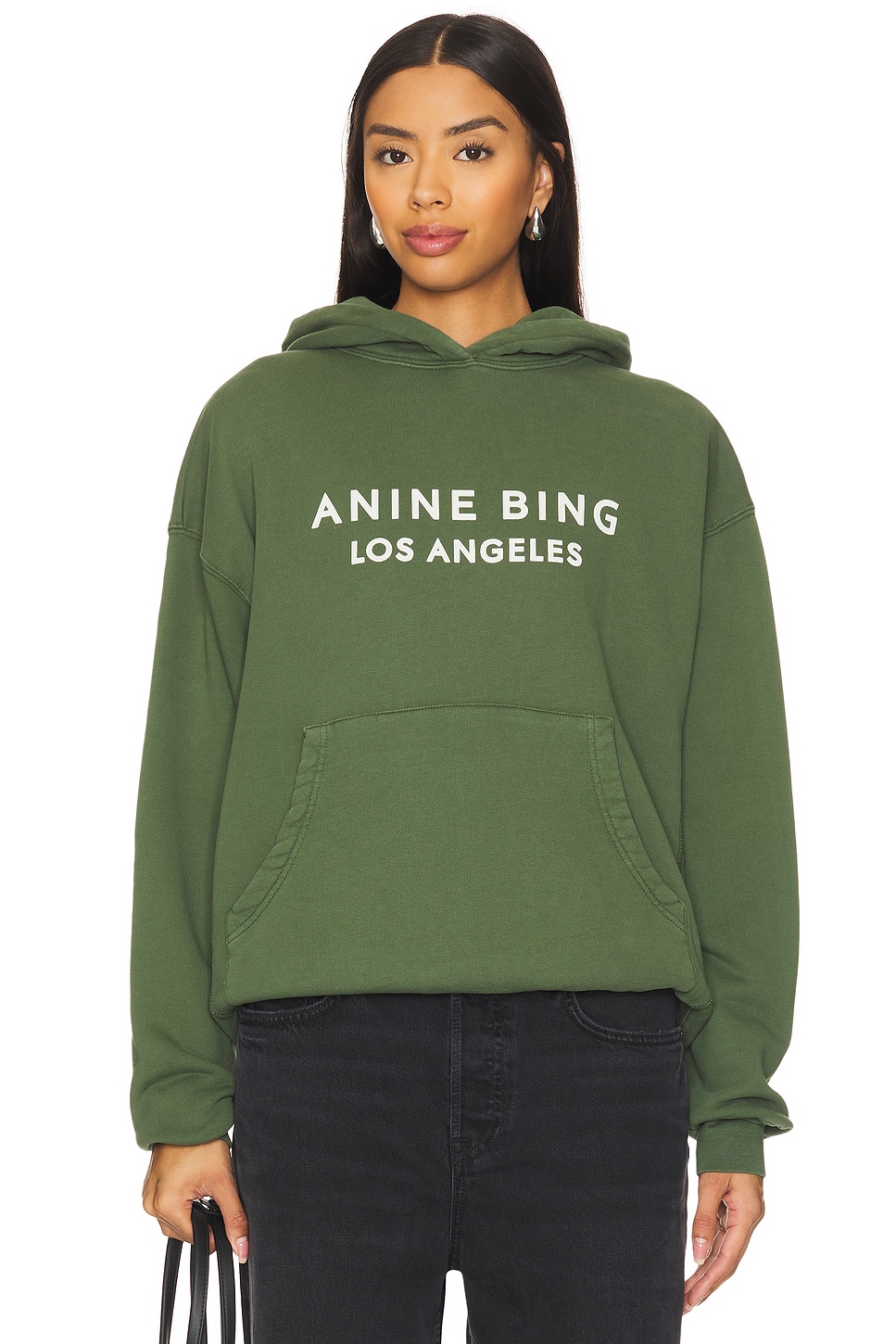 

Толстовка с капюшоном alto Anine Bing, зеленый
