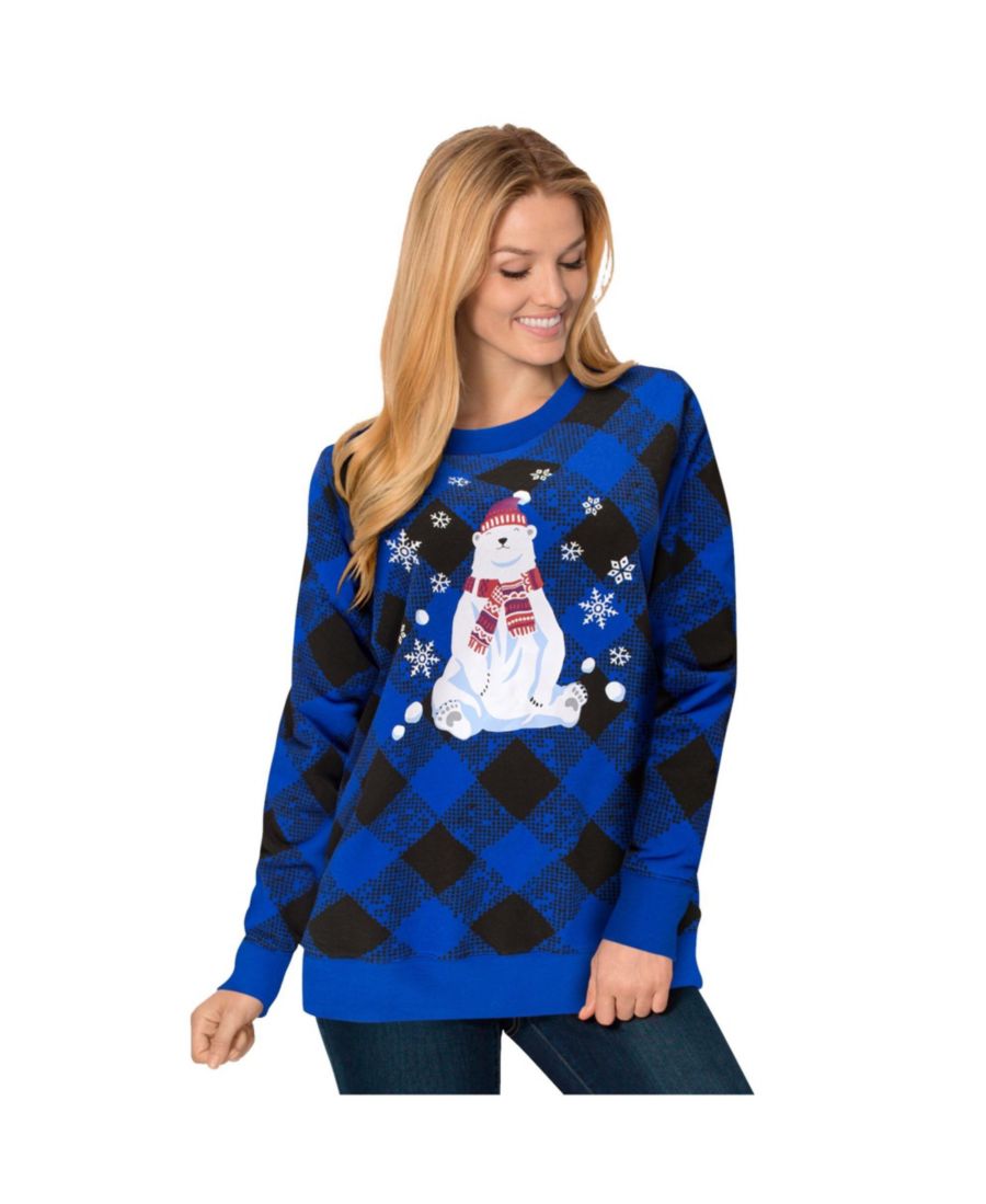 

Флисовая праздничная толстовка больших размеров Woman Within, Bright cobalt bear, Синий, Флисовая праздничная толстовка больших размеров Woman Within, Bright cobalt bear