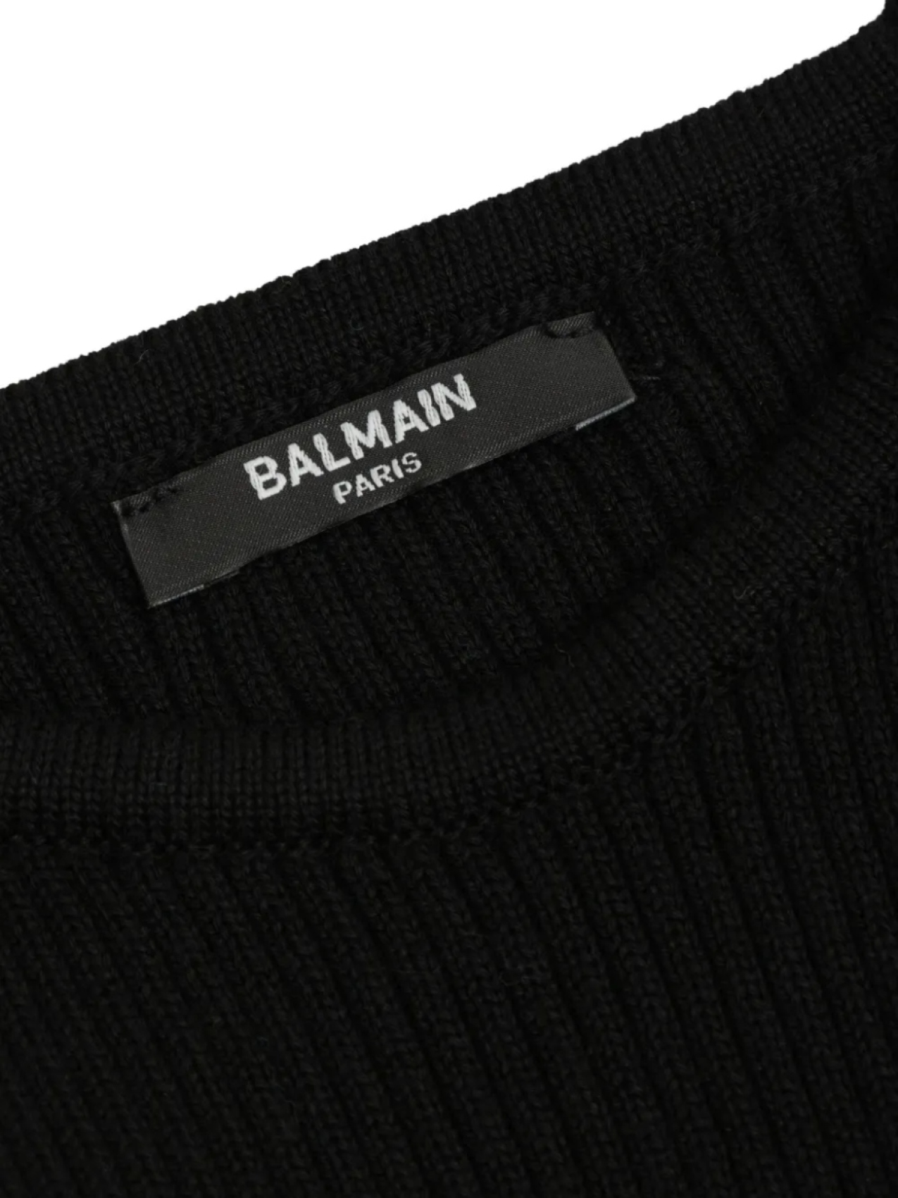 Платье Balmain Kids с тиснеными пуговицами и расклешенными рукавами, черный — фото 4