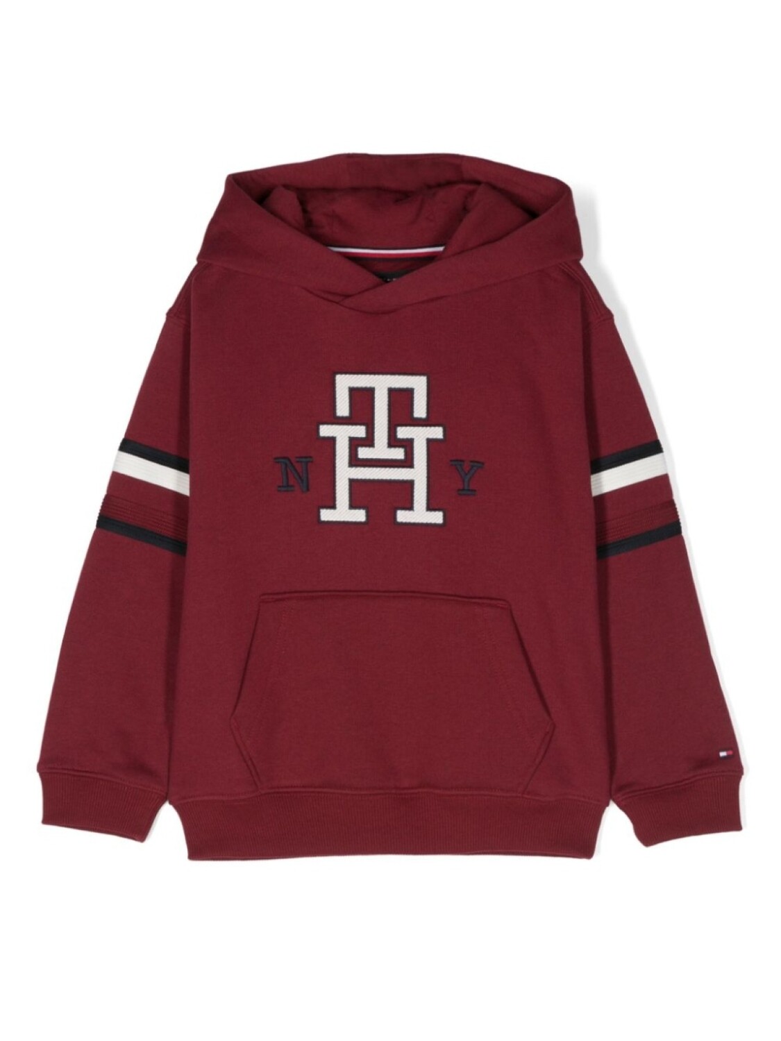

Худи с приспущенными плечами и вышитым логотипом Tommy Hilfiger Junior, красный
