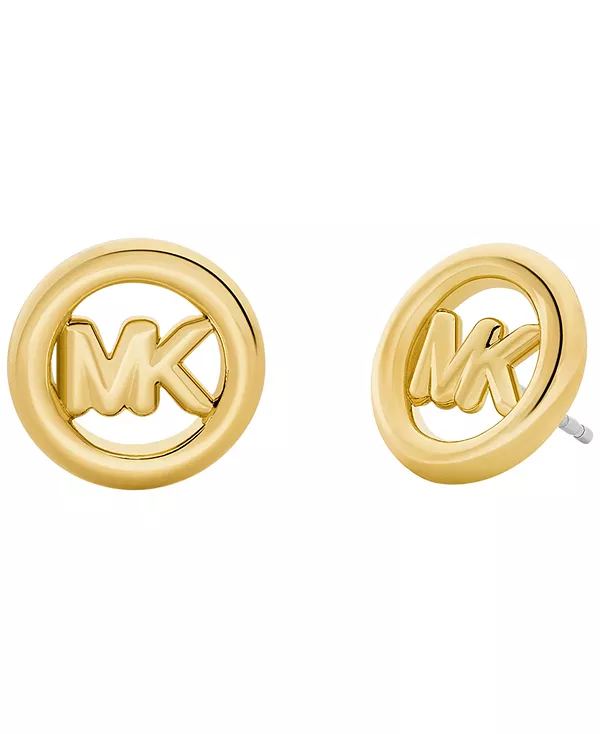 

Маленькие серьги-гвоздики с логотипом Michael Kors, gold