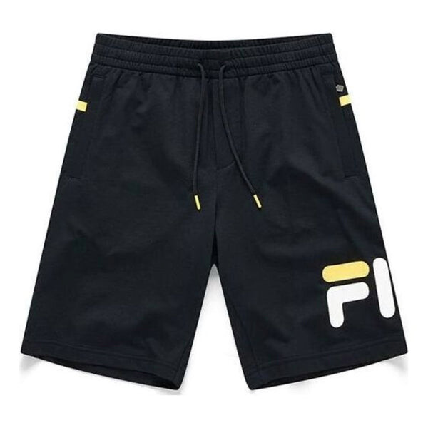 

Шорты logo printed loose fit sports shorts 'black white' Fila Fusion, черный