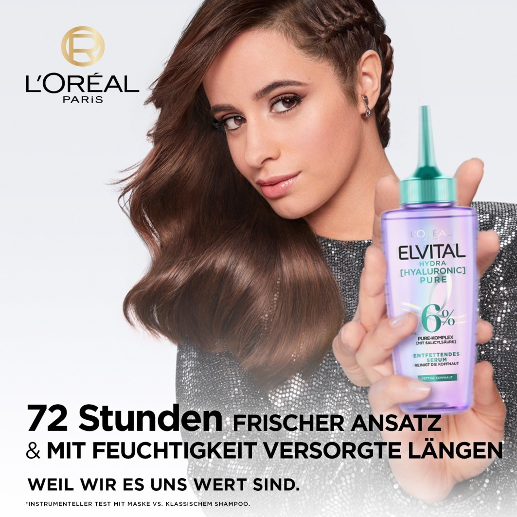 Сыворотка для волос elvital hydra hyaluronic pure serum Loreal Paris, объем 102 мл — фото 3