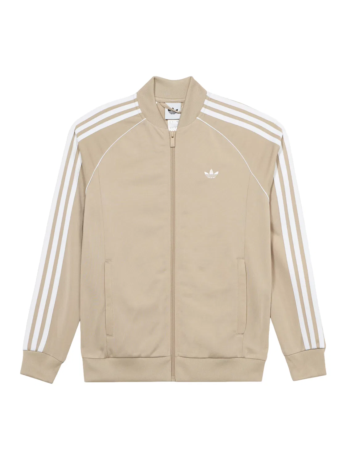 Толстовка на молнии Adidas Originals SST Track бежевого цвета