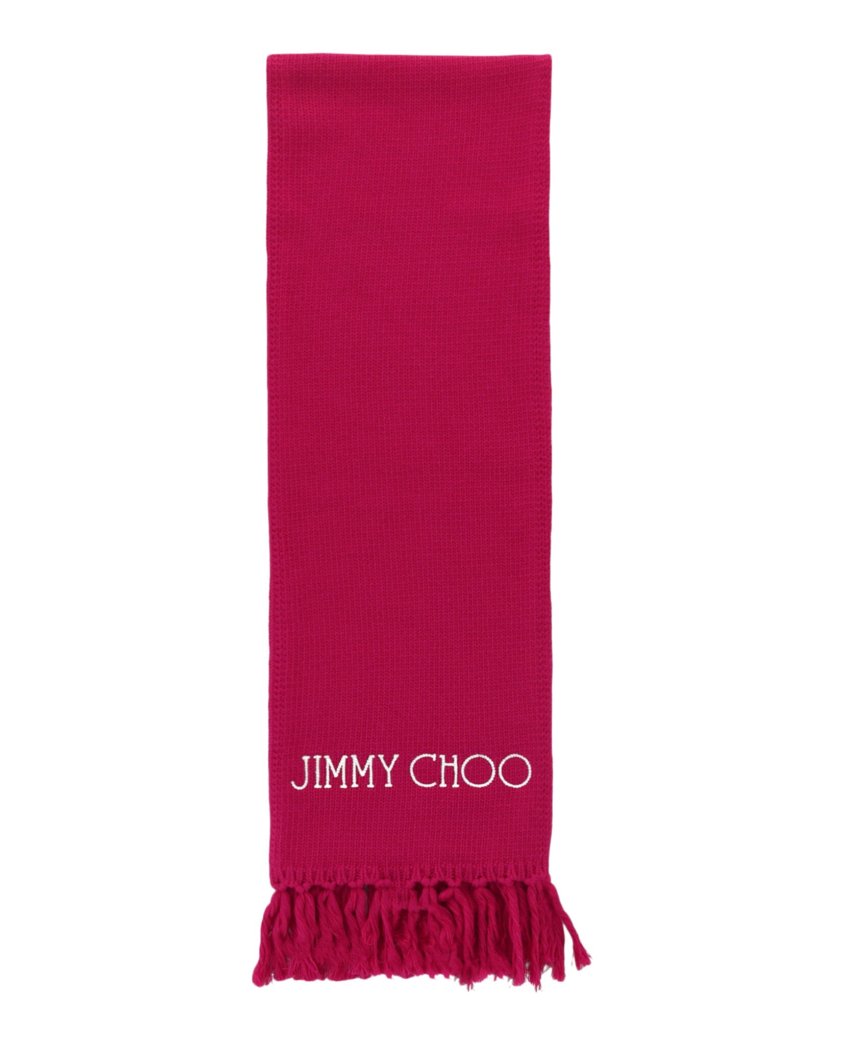 

Шерстяной шарф с логотипом Jimmy Choo, розовый