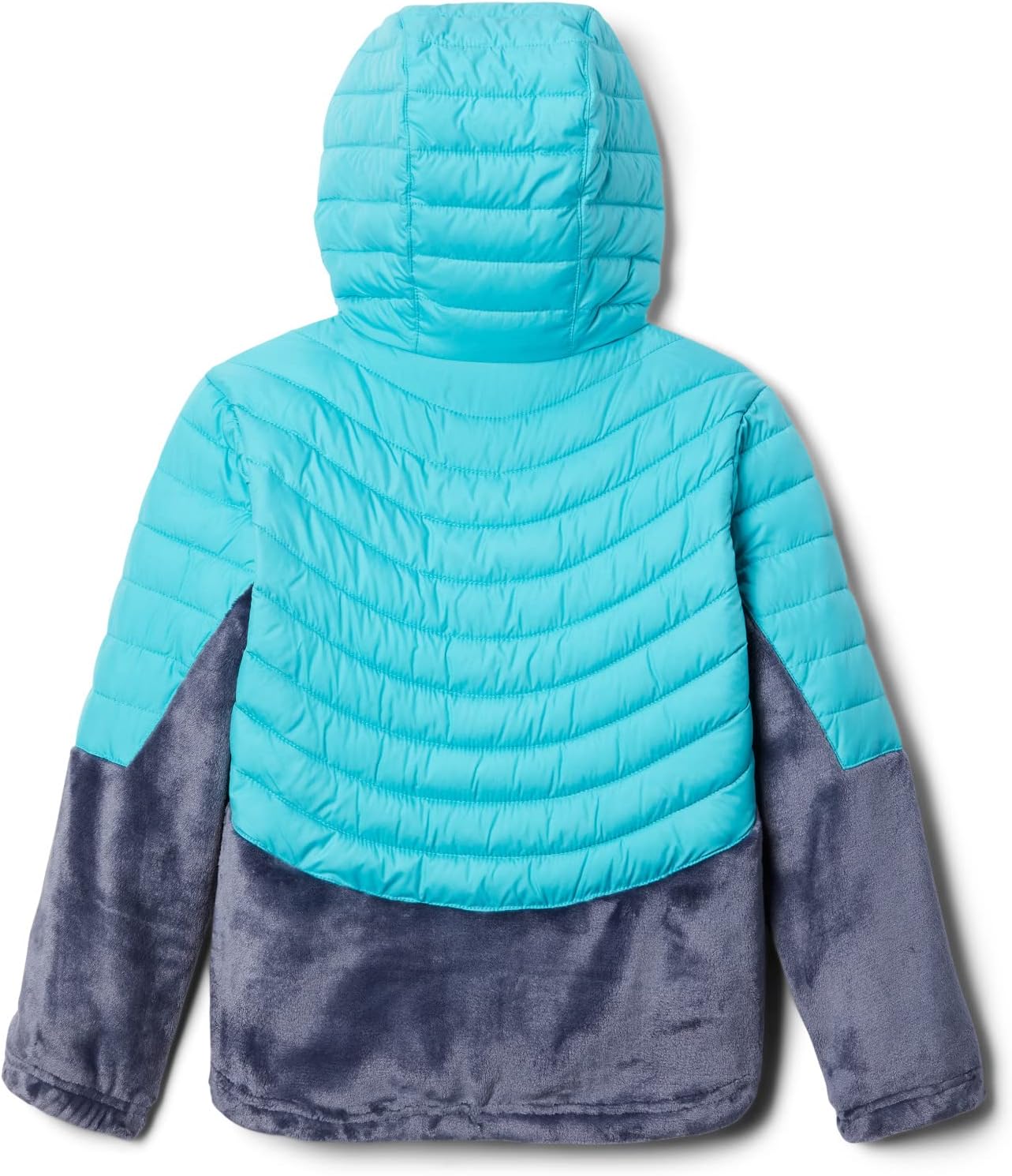 Куртка Columbia Youth Girls Powder Lite Novelty с капюшоном, Geyser/Nocturnal — фото 2