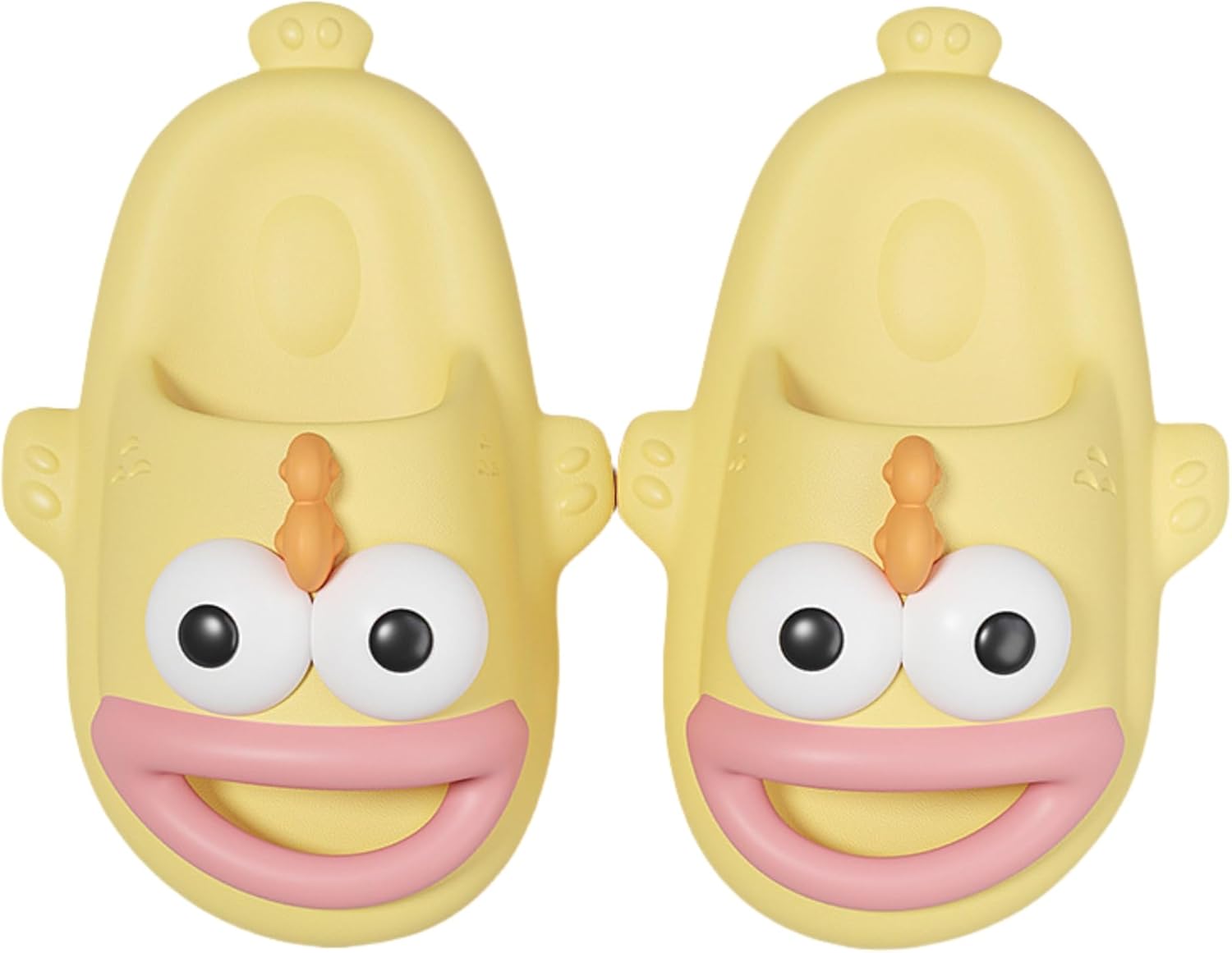 

Мультяшные детские тапочки с рисунком клоунской рыбы YTHSPNZE, для детей, летние забавные сандалии, нескользящие пляжные сандалии и шлепанцы для душа, желтый