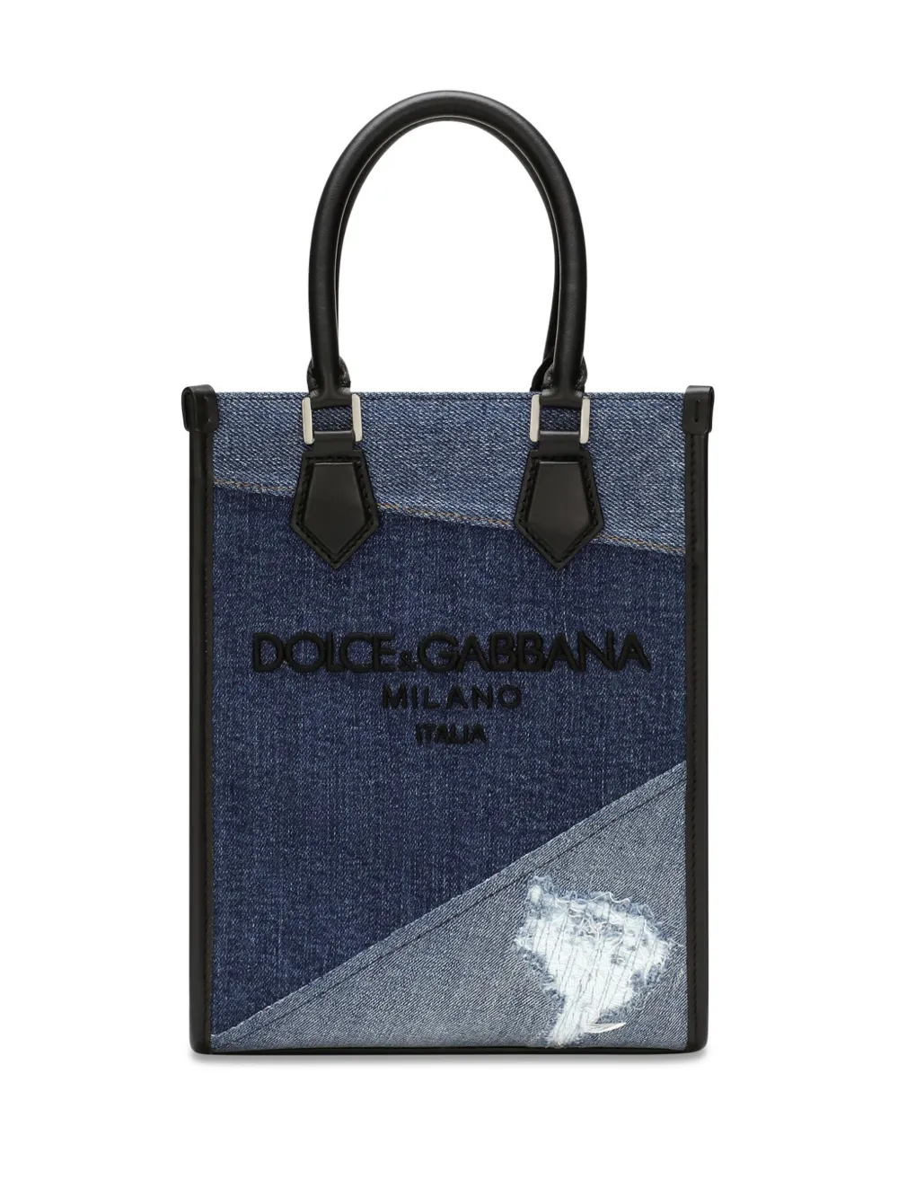 

Сумка-тоут в технике пэчворк DOLCE & GABBANA, синий