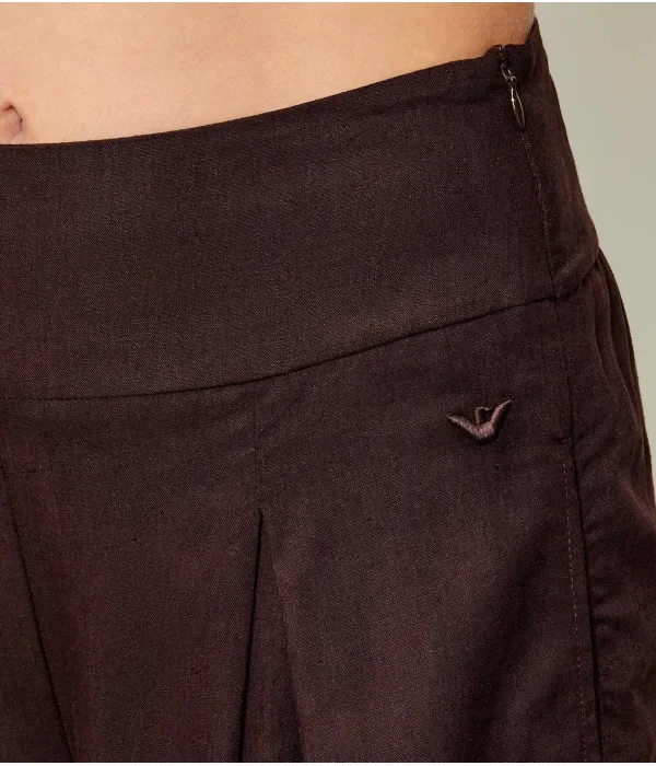 Брюки loose fit Emporio Armani, коричневый — фото 4