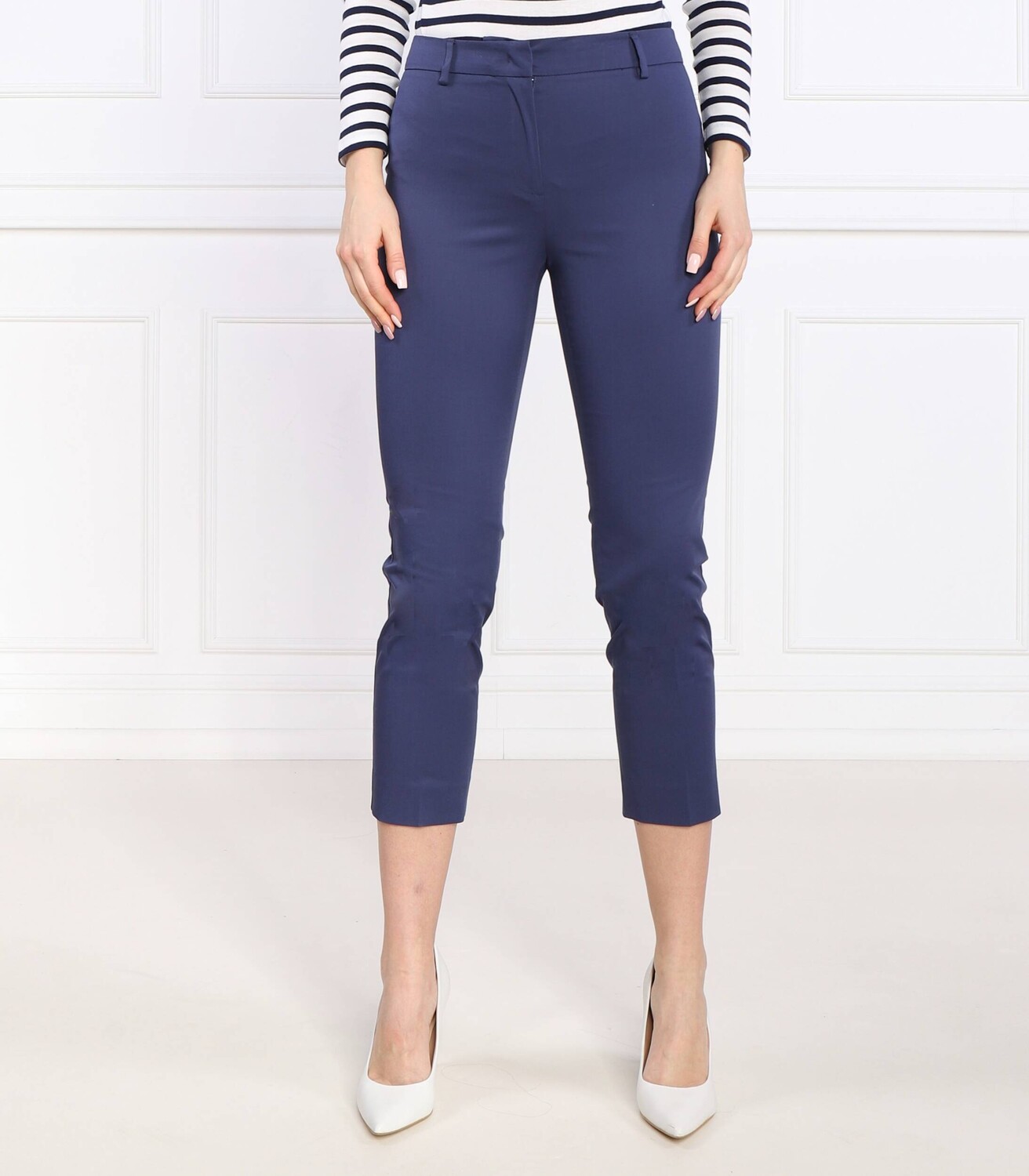 

Брюки Weekend MaxMara CECCO Slim Fit, темно-синий