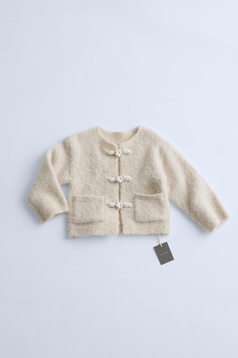 

Шерстяная куртка с пуговицами ZARA, цвет mid-ecru