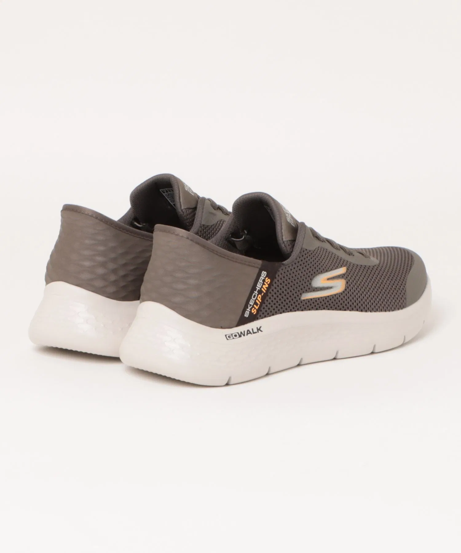 Мужские слипоны SKECHERS GO WALK FLEX HANDS UP коричневые — фото 2