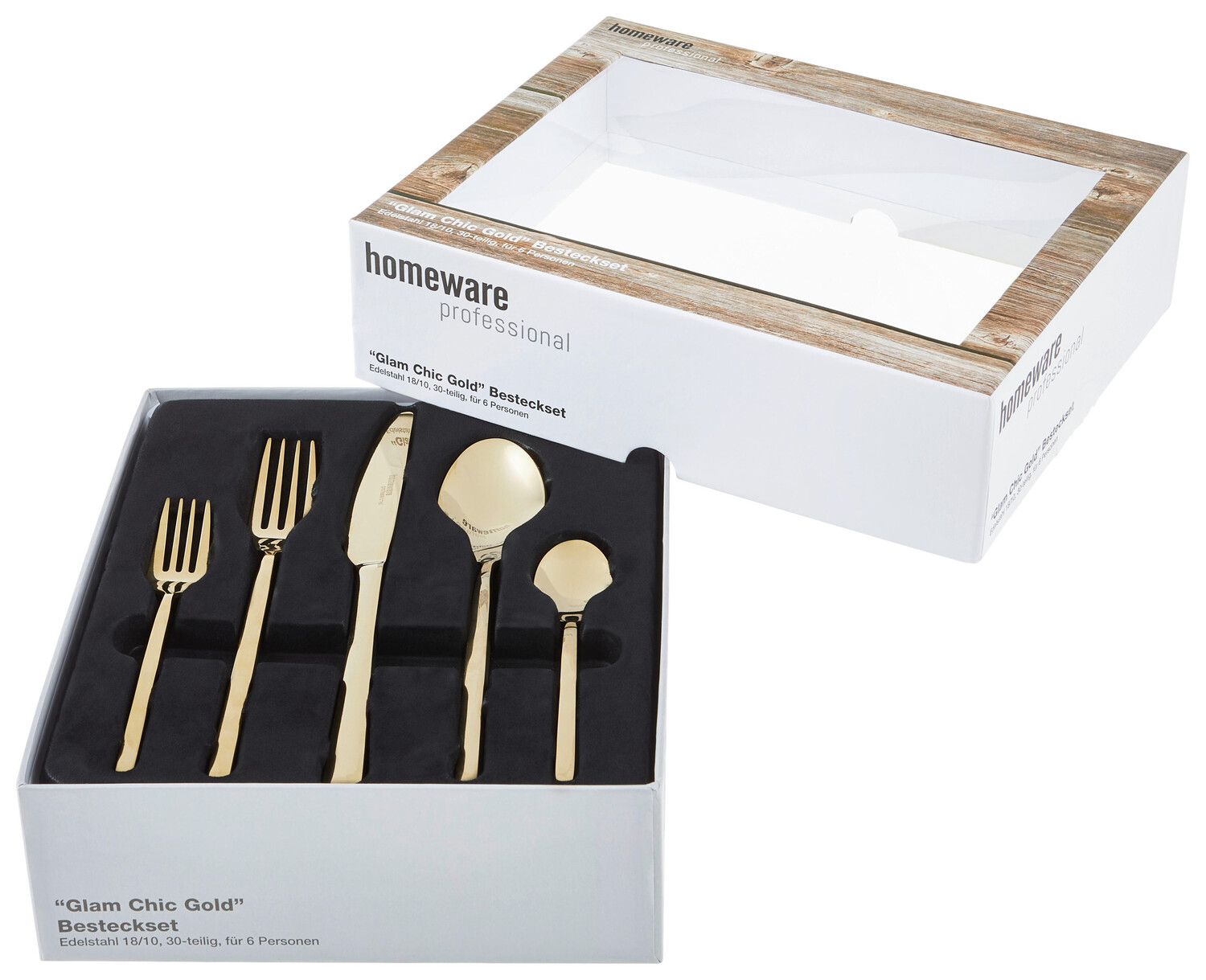 

Набор столовых приборов Homeware Profession., золотой