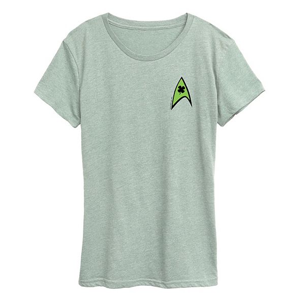 

Футболка женская Star Trek Starfleet Clover Logo Licensed Character, Heather Sea Foam