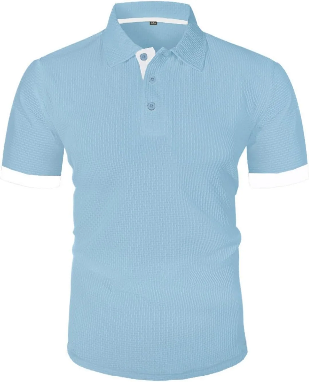 

Мужская короткая рубашка поло с контрастной отделкой RALUEMID