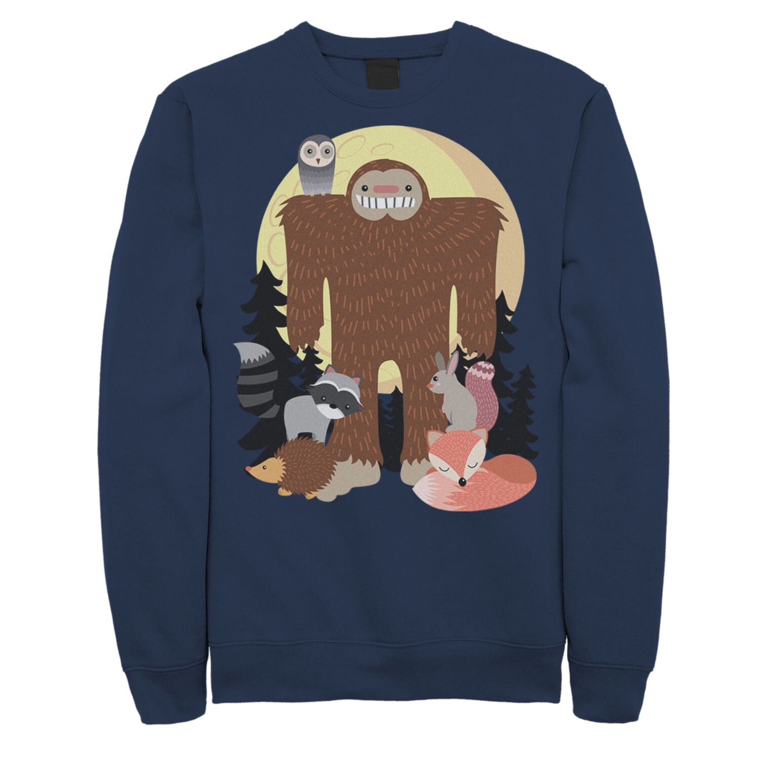 

Мужской свитшот Sasquatch With Woodland Creatures Licensed Character