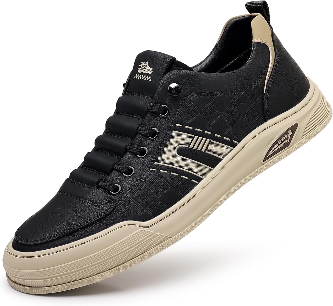 

Мужские удобные дышащие кроссовки без шнурков с противоскользящей подошвой и пенными стельками, подходят для делового и повседневного ношения Lhyxu, черный