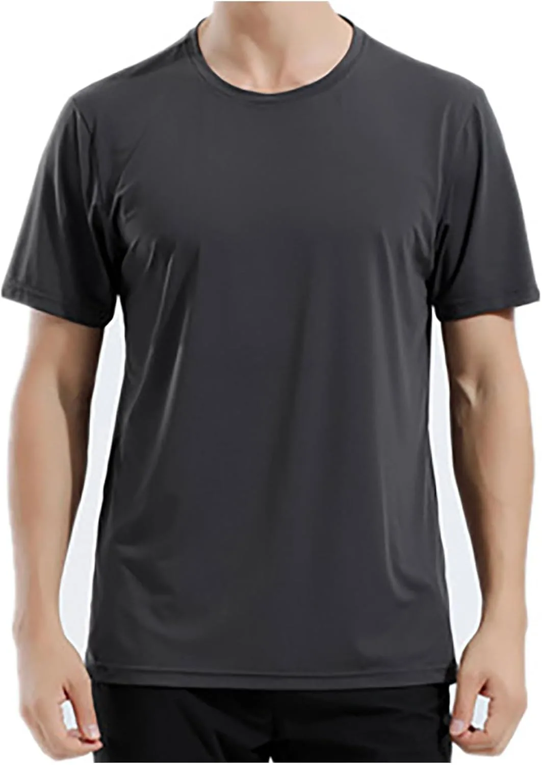 

Мужская футболка с коротким рукавом и круглым вырезом, свободный крой, классическая базовая модель