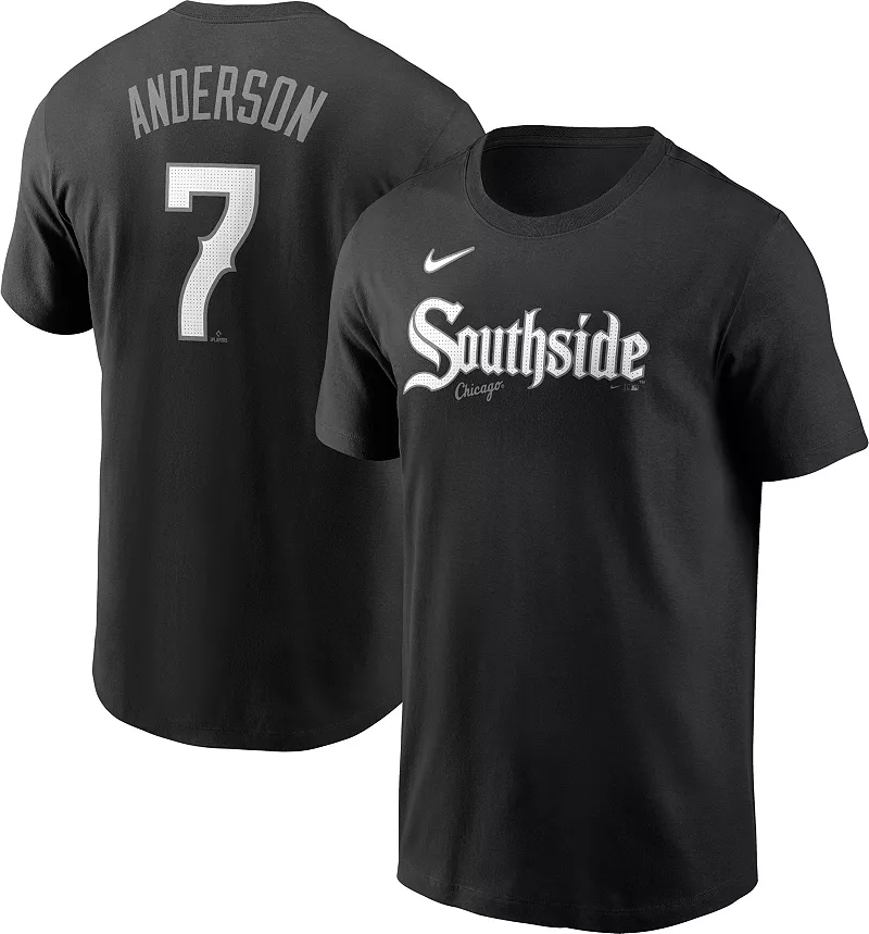 

Мужская черная футболка Nike Chicago White Sox Tim Anderson #7
