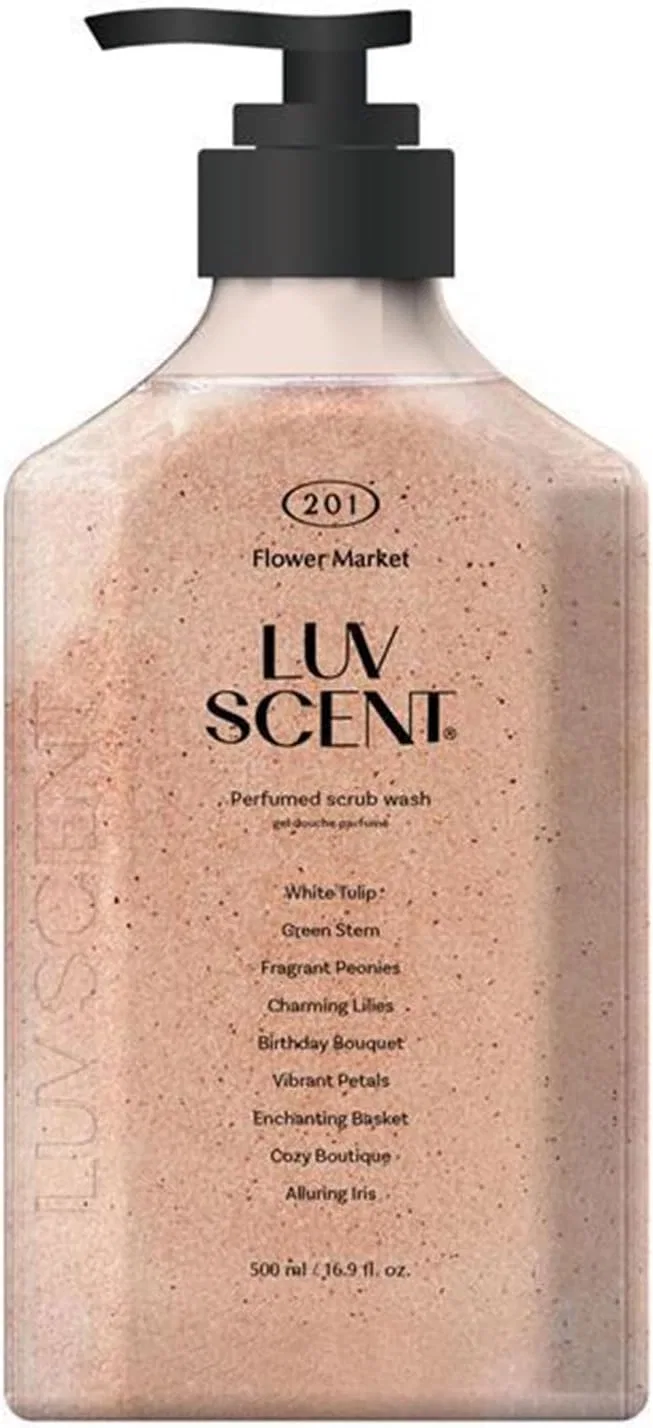 Скраб-гель для душа LUV SCENT Flower Market White Tulip 500 мл