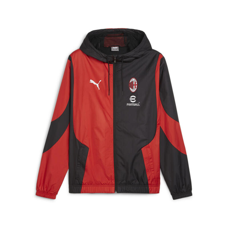 

Мужская предматчевая куртка AC Milan PUMA Black For All Time Red