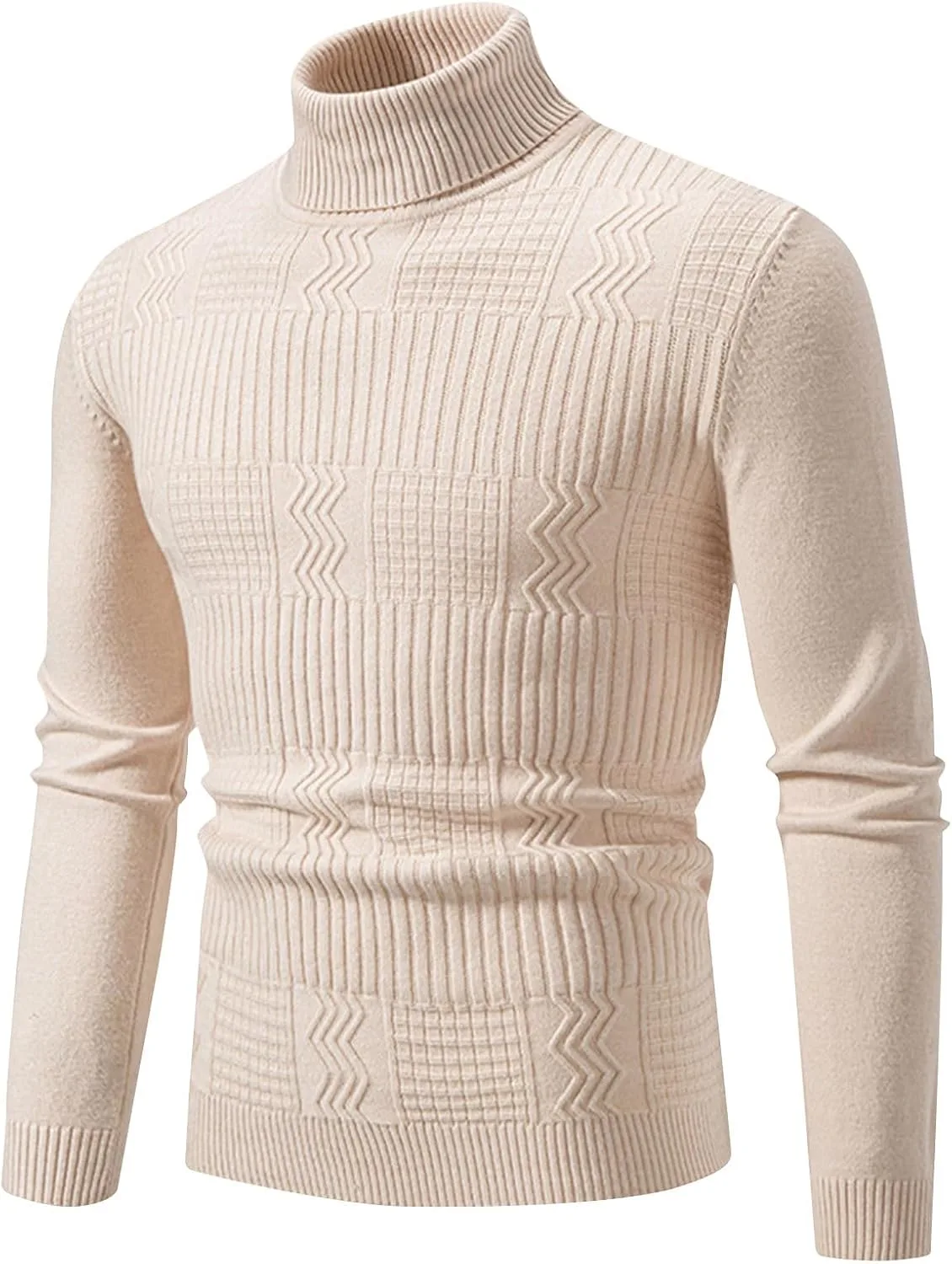 Мужской свитер Slim Fit водолазка Casual Twisted Knitted Pullover