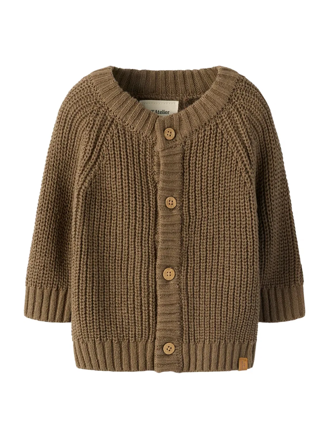 Вязаный кардиган NBNEmlen Lil Atelier, золотисто-коричневый