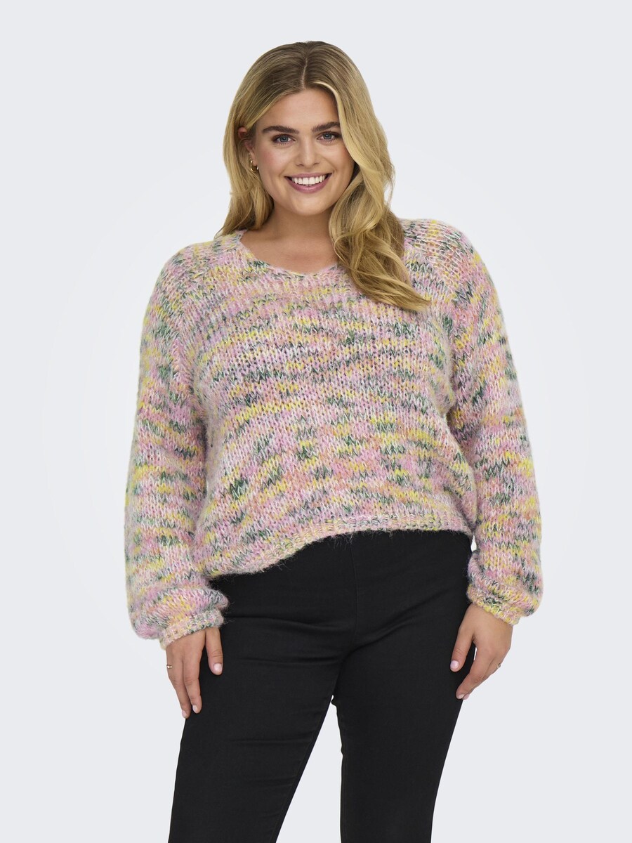 

Тонкий вязаный свитер ONLY Carmakoma Sweater CARRAYNA, разноцветный