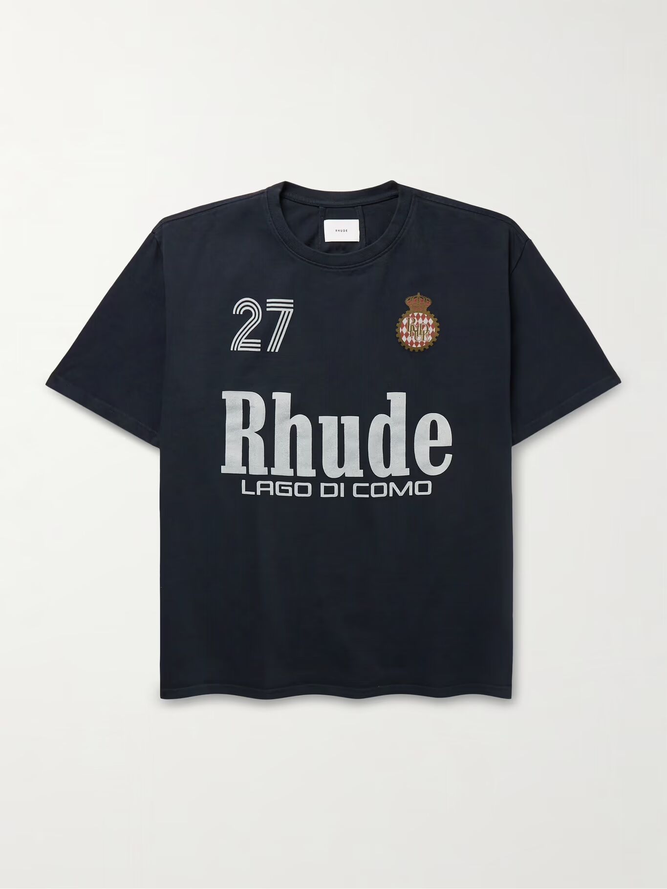 

Футболка из хлопкового джерси с принтом логотипа Racing Crest RHUDE, черный
