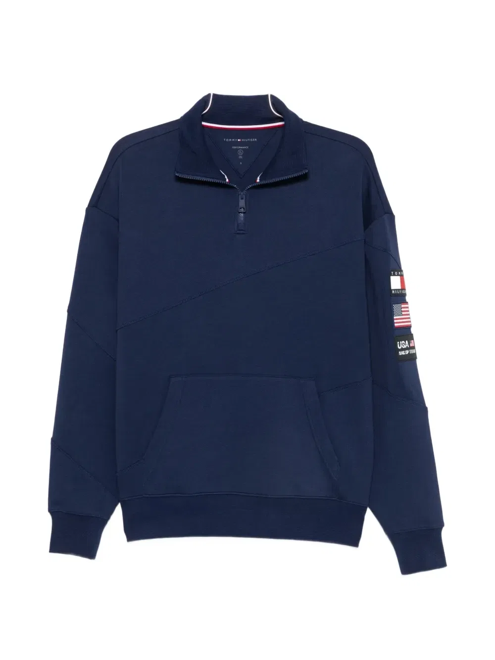 Футболка на молнии с логотипом Tommy Hilfiger, синий