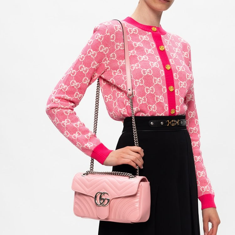 Кардиган (WMNS) Gucci Full Cotton Wool Cardigan For Pink — фото 4