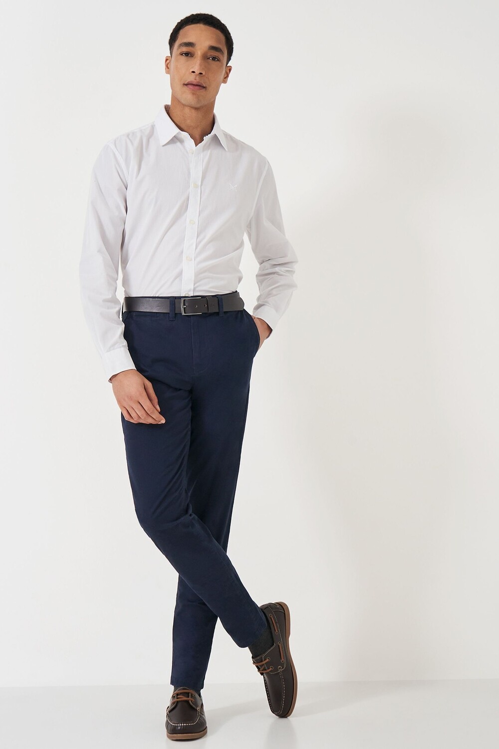 

Брюки-Чиносы Crew Clothing приталенного кроя Crew Clothing Company, синий